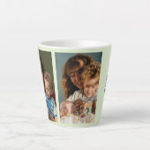 Tasse Latte 2 photo ajouter du texte blanc vert (Devant)