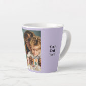 Tasse Latte 2 photo ajouter du texte blanc violet (Angle droit)