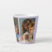 Tasse Latte 2 photo ajouter du texte blanc violet (Devant)
