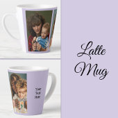 Tasse Latte 2 photo ajouter du texte blanc violet
