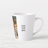 Tasse Latte 2 photo ajouter texte blanc noir (Droite)