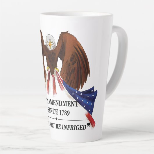 Tasse Latte 2e amendement Oreiller (Angle droit)