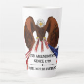 Tasse Latte 2e amendement Oreiller (Devant)