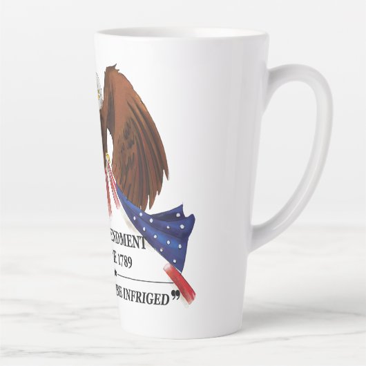 Tasse Latte 2e amendement Oreiller (Droite)