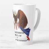 Tasse Latte 2e amendement Oreiller (Angle droit)