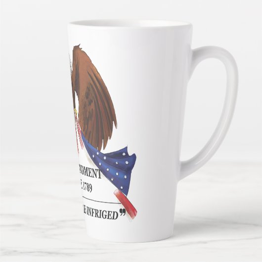 Tasse Latte 2e amendement Oreiller (Droite)