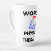 Tasse Latte 2e meilleur physiothérapeute au monde 2 (Angle gauche)