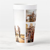Tasse Latte 3 Collage photo personnalisé (Devant)