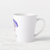Tasse Latte 3 Jolies papillons d'aquarelle Pastel (Droite)