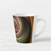 Tasse Latte 3D Spirale Abstraite couleurs chaudes Art fractal (Droite)