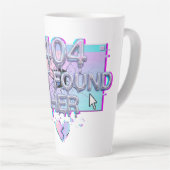 Tasse Latte 404 Introuvable Son Bug Y2K Drôle Séparation Célib (Angle droit)