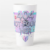 Tasse Latte 404 Introuvable Son Bug Y2K Drôle Séparation Célib (Devant)