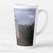 Tasse Latte 40 Mile Point Lighthouse crépuscule tresse (Droite)