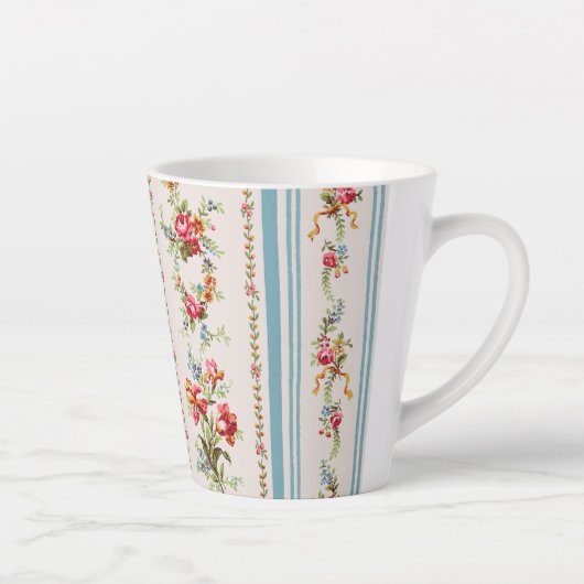 Tasse Latte 40s Floral doux (Droite)