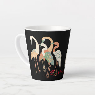 Tasse Latte 4 grues japonaises Thunder_Cove