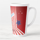 Tasse Latte 4 juillet États-Unis Drapeau de coeur Drapeau Feu (Droite)