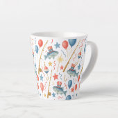 Tasse Latte 4 juillet Fête de l'Indépendance pour les amateurs (Angle droit)