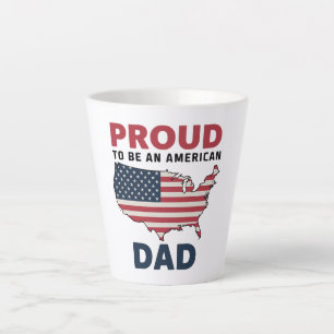 Tasse Latte 4 juillet Fête des pères patriotique