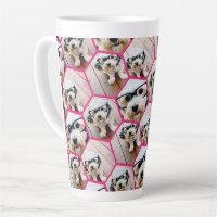 4 Photo Collage - motif hexagone funky