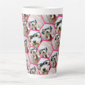 Tasse Latte 4 Photo Collage - motif hexagone funky (Devant)