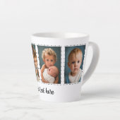 Tasse Latte 4 photos ajouter texte blanc noir (Angle droit)