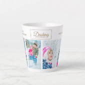 Tasse Latte 4 Photos de Noël Collage Dashing Snow Grand-parent (Devant)