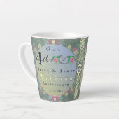 Tasse Latte 4e anniversaire du Mariage Floral (Angle gauche)
