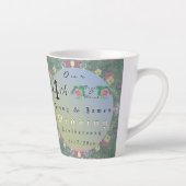 Tasse Latte 4e anniversaire du Mariage Floral (Droite)