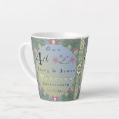 Tasse Latte 4e anniversaire du Mariage Floral (Angle gauche)