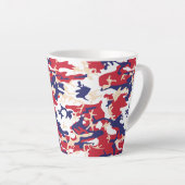 Tasse Latte 4th of July, Independence day, Camouflage Beige (Angle droit)