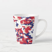 Tasse Latte 4th of July, Independence day, Camouflage Beige (Droite)