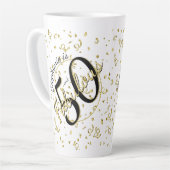 Tasse Latte 50 et fabuleuse fête d'anniversaire Black/Gold Fun (Angle gauche)