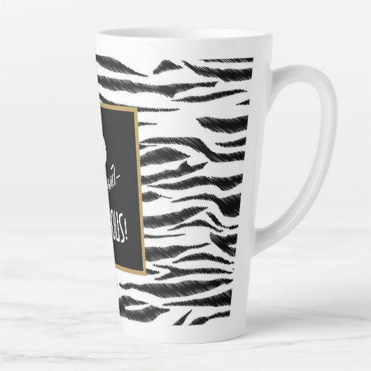 Tasse Latte 50 et FABULOUS Zebra Print Retro Menu Board (Droite)