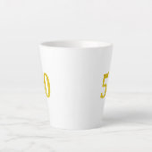 Tasse Latte 50e anniversaire 50 Cinquante cinquantième or Part (Devant)