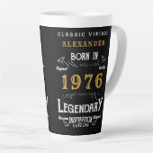 Tasse Latte 50th Birthday 1976 Legendary Retro (Angle droit)