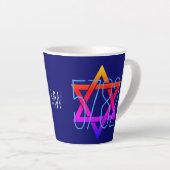 Tasse Latte 5782 Monogramme du Nouvel An juif (Angle droit)