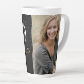 Tasse Latte 60 et fabuleux Elegant Black 60th Birthday Photo (Angle droit)