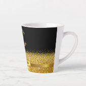 Tasse Latte 60e anniversaire noir or arc (Droite)
