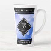 Tasse Latte 65e anniversaire de l'élégant Mariage Blue Sapphir (Droite)