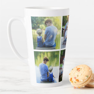 Tasse Latte 6 Collage de photos Papa Père Cadeau souvenir