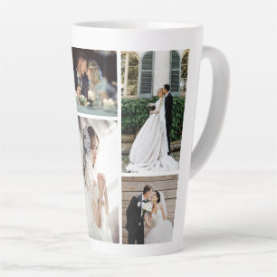 Tasse Latte 6 Collage photo personnalisé Moments favoris