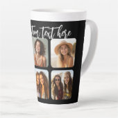 Tasse Latte 6 Photo Collage avec script de rebond tendance - n (Angle droit)