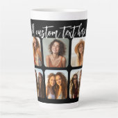 Tasse Latte 6 Photo Collage avec script de rebond tendance - n (Devant)