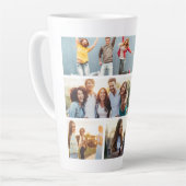 Tasse Latte 6 Photo Collage Modèle Personnaliser (Angle gauche)