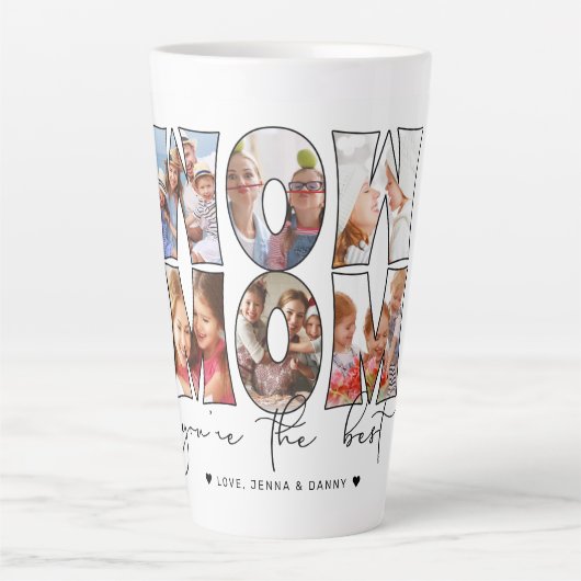 Tasse Latte 6 Photo Collage White (Devant)