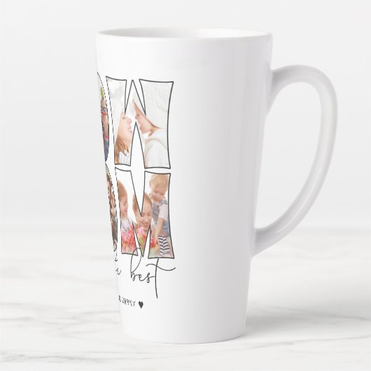 Tasse Latte 6 Photo Collage White (Droite)
