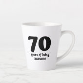 Tasse Latte 70 years of being awesome (Droite)