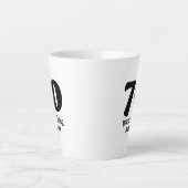 Tasse Latte 70 years of being awesome (Devant)