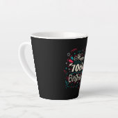 Tasse Latte 70e anniversaire décoratif (Angle gauche)