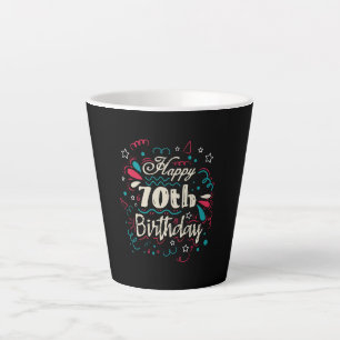Tasse Latte 70e anniversaire décoratif